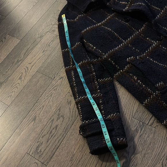 DISTRETT Made in Italy Vintage style men’s plaid wool coat Sz XL - Picture 11 of 17